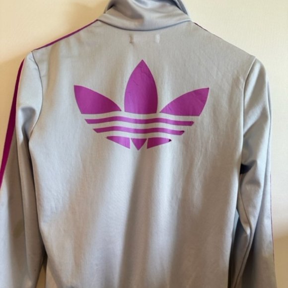 Ladies 38 Vintage ADIDAS  Retro purple tracksuit top track jacket - MINT - Picture 4 of 4